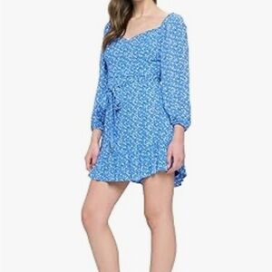 B Darlin Blue Floral Mini Dress